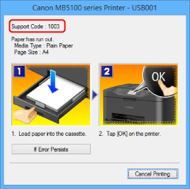 Imagen: pantalla de mensaje de error